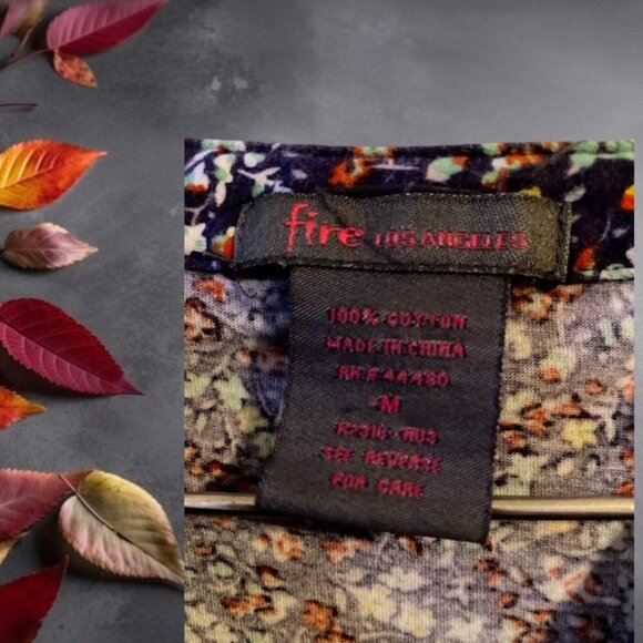 Fire Los Angeles Floral Cotton Tunic (Junior) - Picture 3 of 6